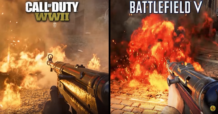 Porovnanie vizulu v Call of Duty WWII a Battlefield V